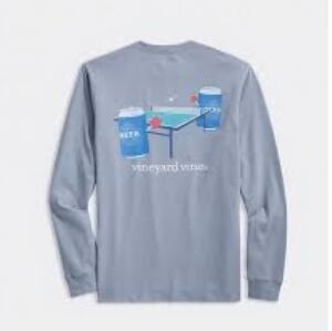 Vineyard Vines Beer Pong Long sleeve Pocket T-shirt, Size M